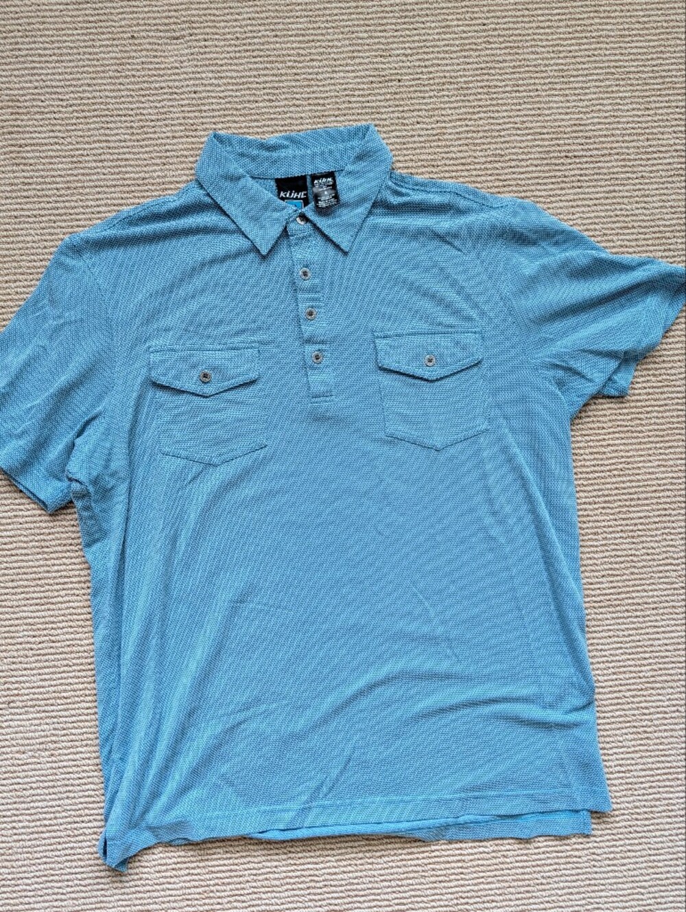 Kuhl Men’s Blue Short Sleeve Polo Shirt